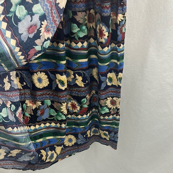 Jessica Howard Vintage Side Tie Faux Wrap Floral Retro Dress Womens Size 8 Boho - Picture 8 of 11